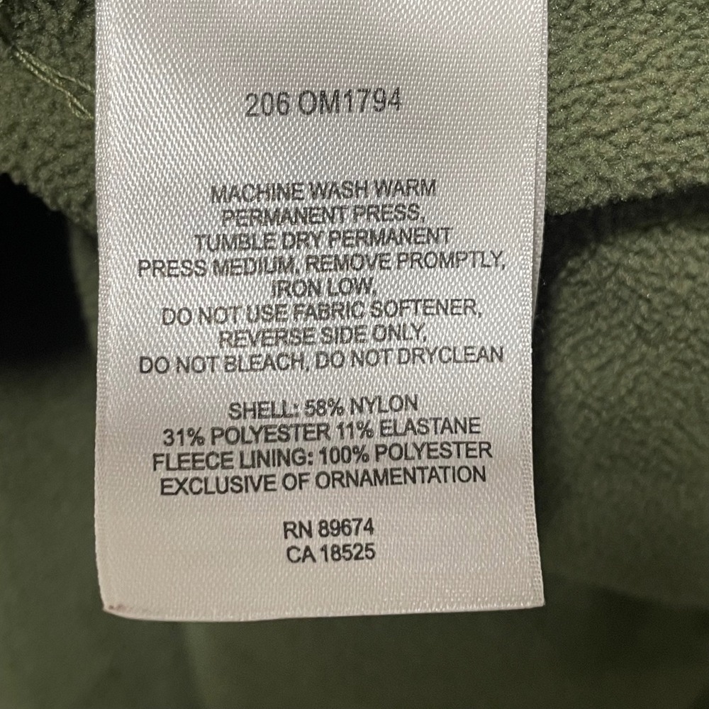 Mountain Hardwear Men's Fleece Lined Soft Shell Jacket Olive Green Size L‎ - Picture 11 of 11